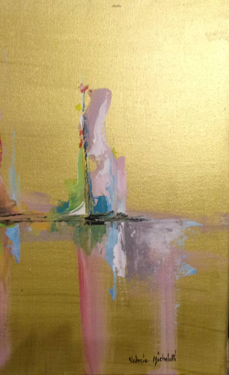 Original Figurative Boat Painting by Valérie Micheletti