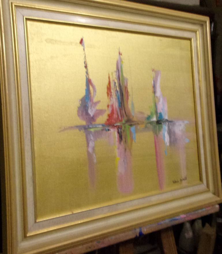 Original Figurative Boat Painting by Valérie Micheletti