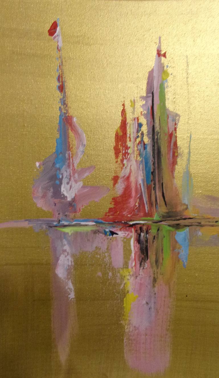 Original Figurative Boat Painting by Valérie Micheletti