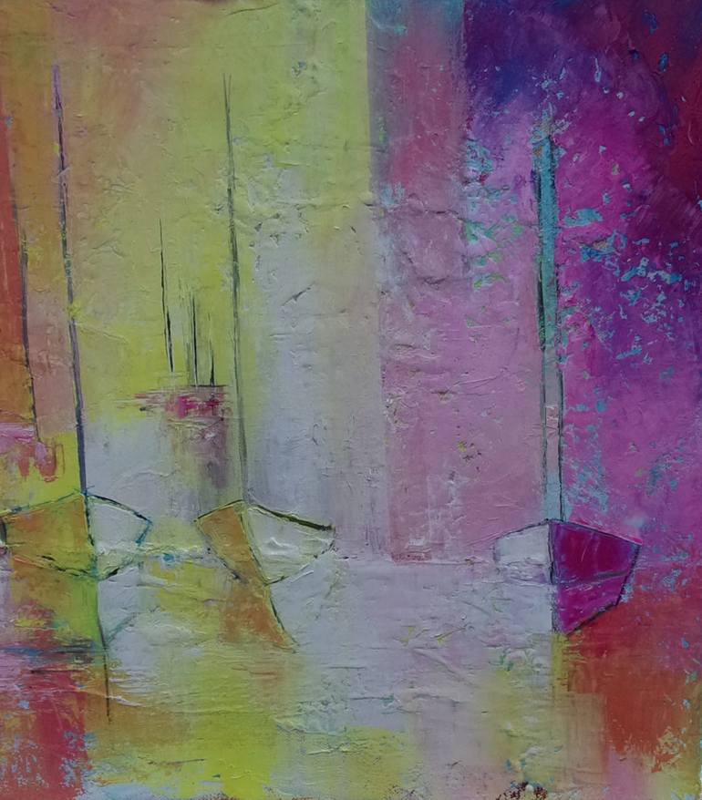 Original Abstract Expressionism Seascape Painting by Valérie Micheletti