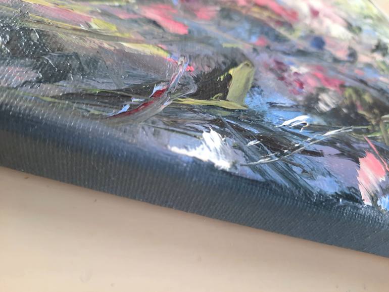 Original Impressionism Floral Painting by Nati Art