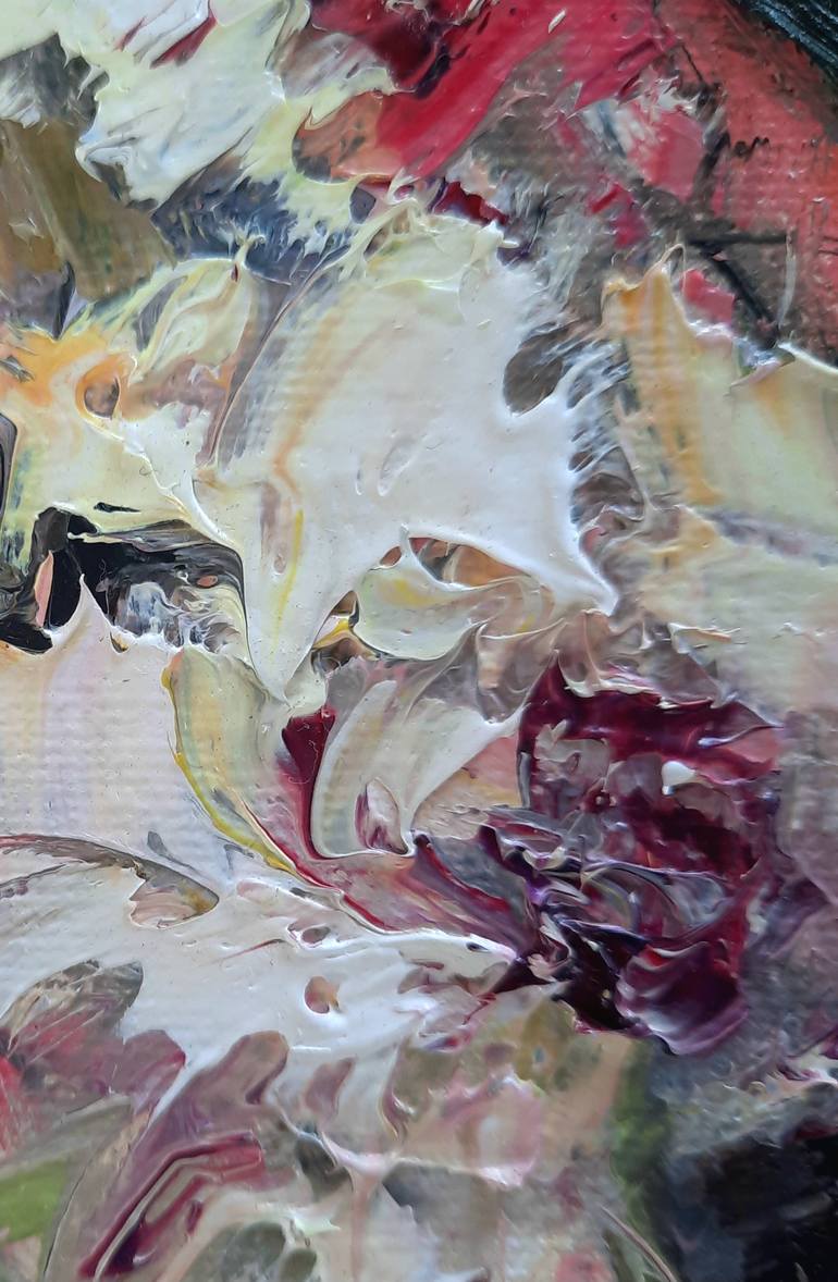 Original Impressionism Floral Painting by Nati Art