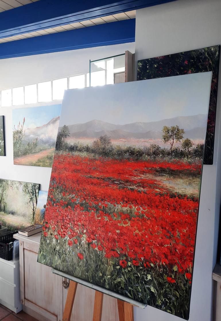 Original Impressionism Nature Painting by Nati Art