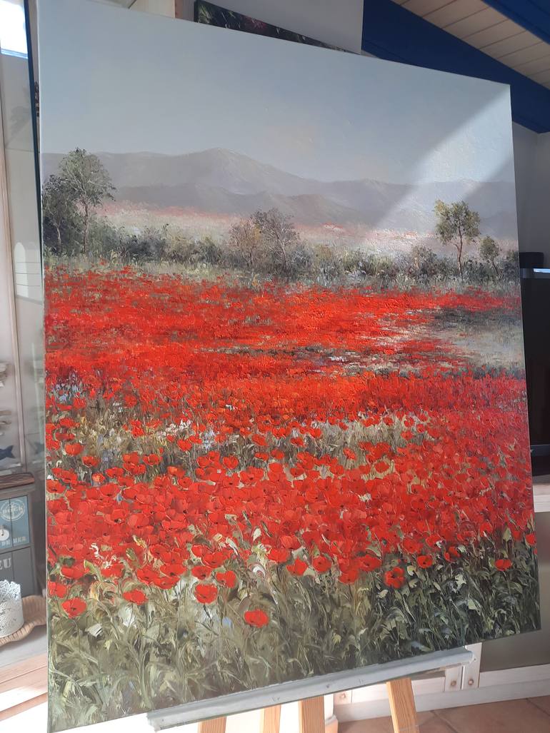 Original Impressionism Nature Painting by Nati Art