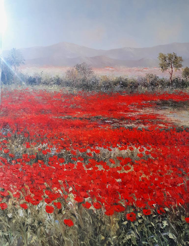 Original Impressionism Nature Painting by Nati Art