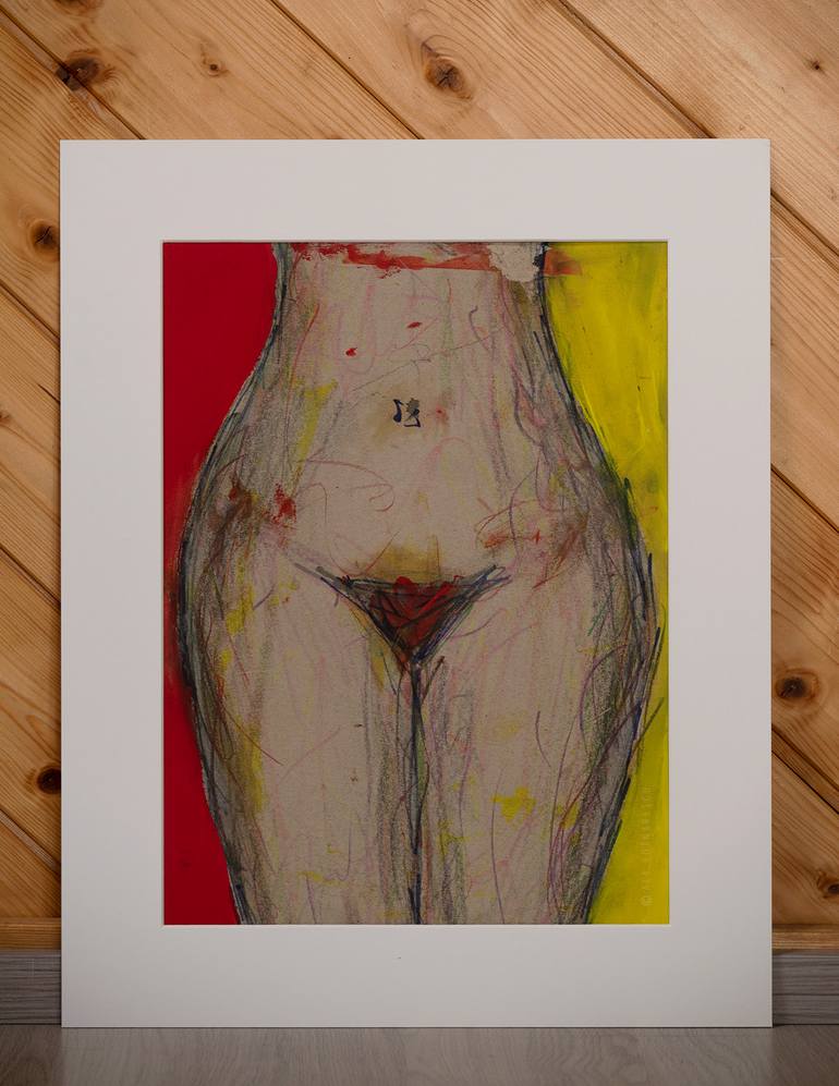 Original Contemporary Erotic Drawing by Ala Botnarescu