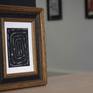 Framed drawing on the table, in my Atelier