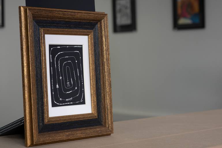 Original Minimalism Abstract Drawing by Ala Botnarescu