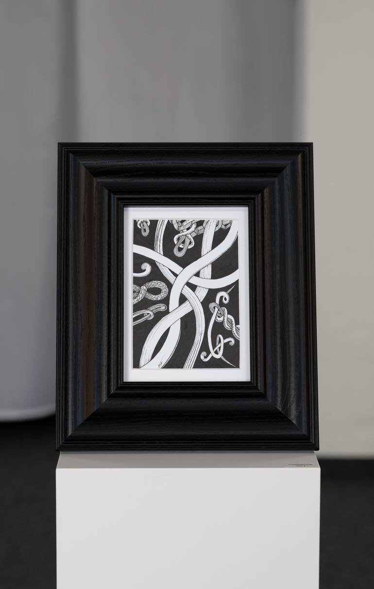 Original Geometric Abstract Drawing by Ala Botnarescu