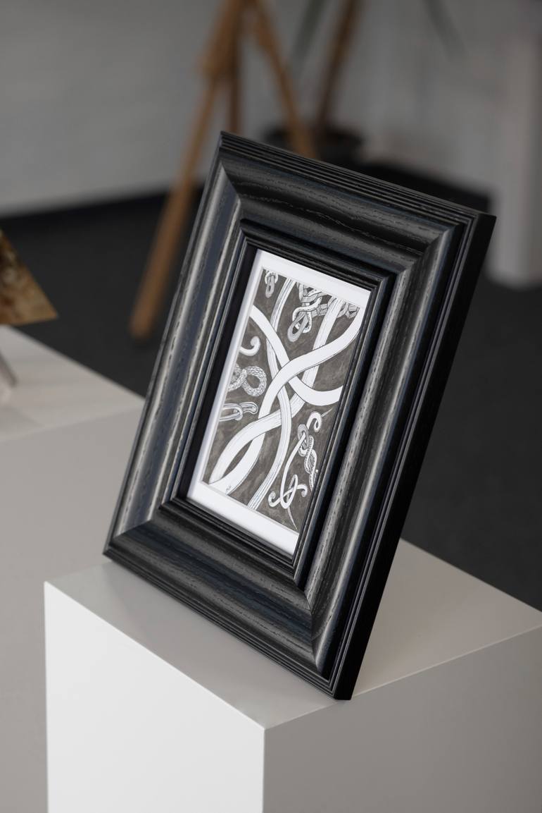 Original Geometric Abstract Drawing by Ala Botnarescu