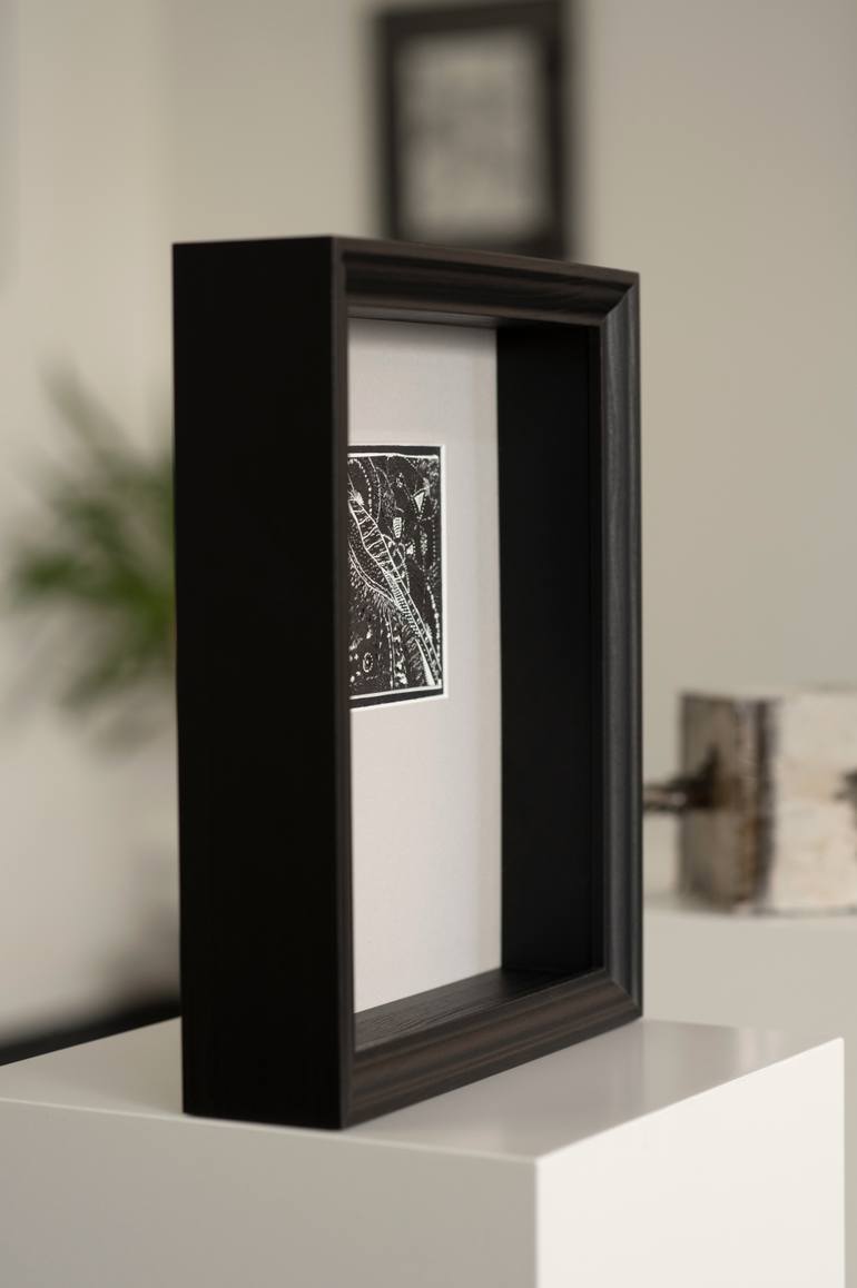 Original Geometric Abstract Mixed Media by Ala Botnarescu