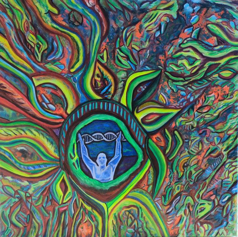Original Abstract Expressionism Abstract Painting by Cvetana Jovanov