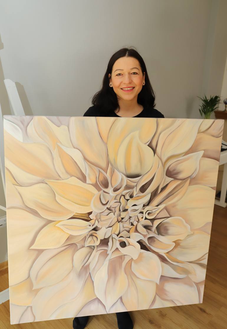 Original Expressionism Floral Painting by Cristina Elena Pop