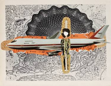 Print of Airplane Collage by Rara Collage