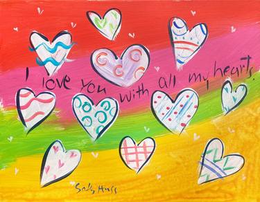 Print of Expressionism Love Paintings by Sally Huss