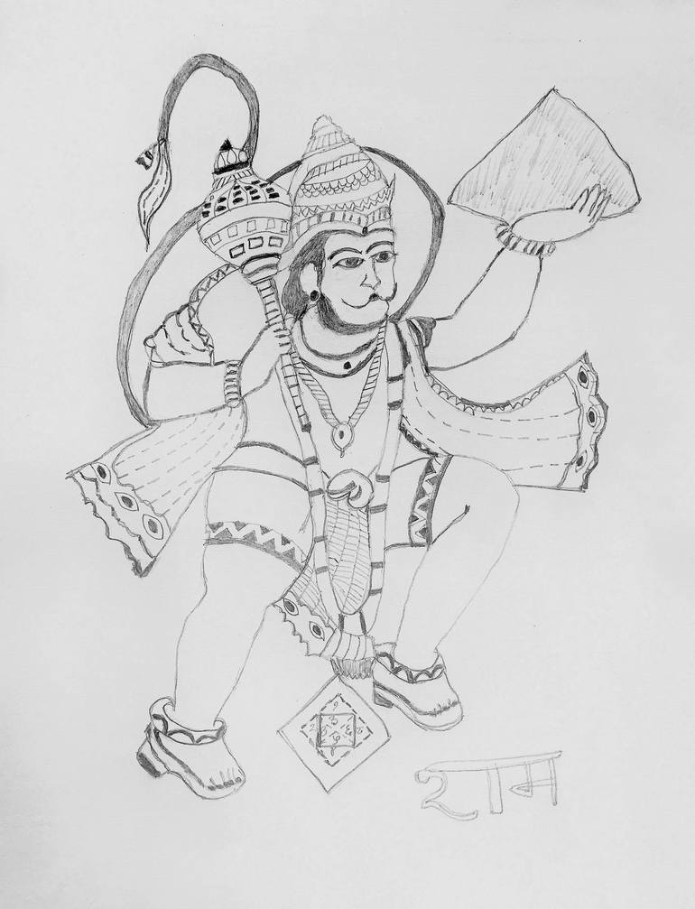 Lord Hanuman Pencil Drawing Outlets Shop | sopo.lt-sonthuy.vn