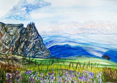 Original Abstract Expressionism Landscape Painting by Olga Gubysh