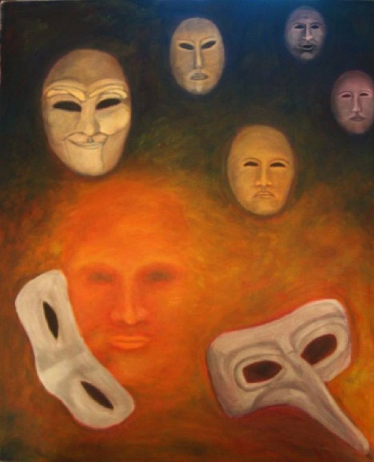 Masks Painting by ELENA GURYANOVA Saatchi Art