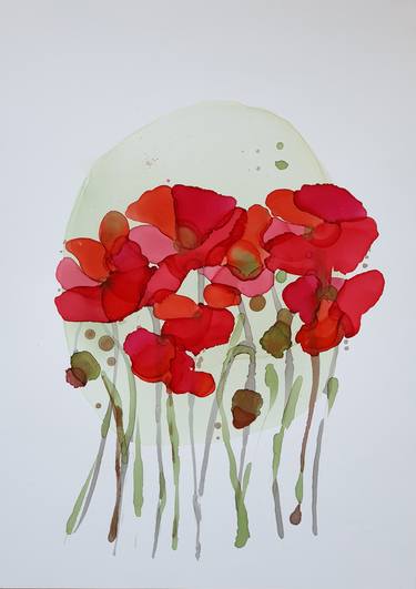 Print of Abstract Floral Drawings by Maria Do