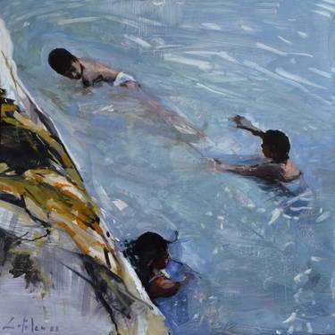 Print of Figurative Water Paintings by Marco Ortolan