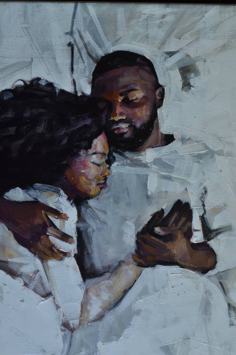 Original Realism Love Painting by Marco Ortolan