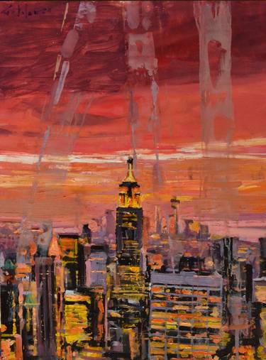Original Impressionism Cities Paintings by Marco Ortolan