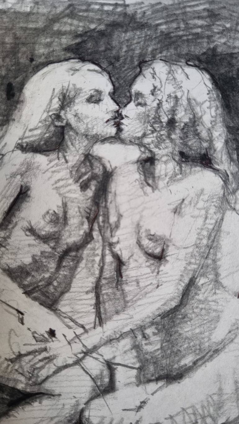 Original Nude Drawing by Marco Ortolan