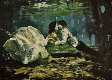 Print of Figurative Love Paintings by Marco Ortolan