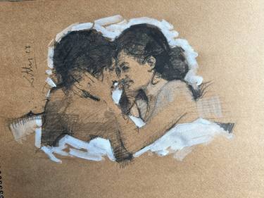 Original Figurative Love Drawings by Marco Ortolan