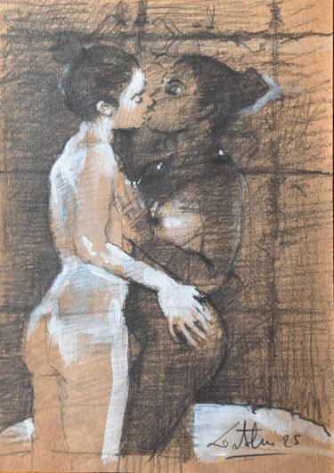 Original Figurative Love Drawings by Marco Ortolan