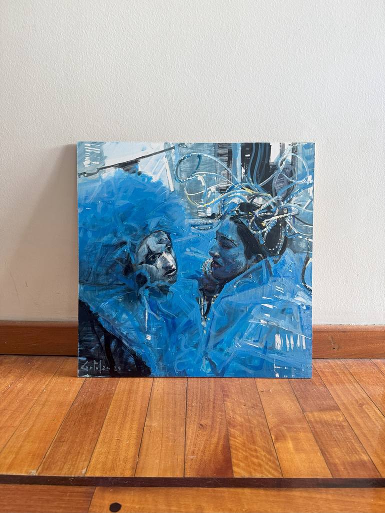 Original Impressionism Love Painting by Marco Ortolan