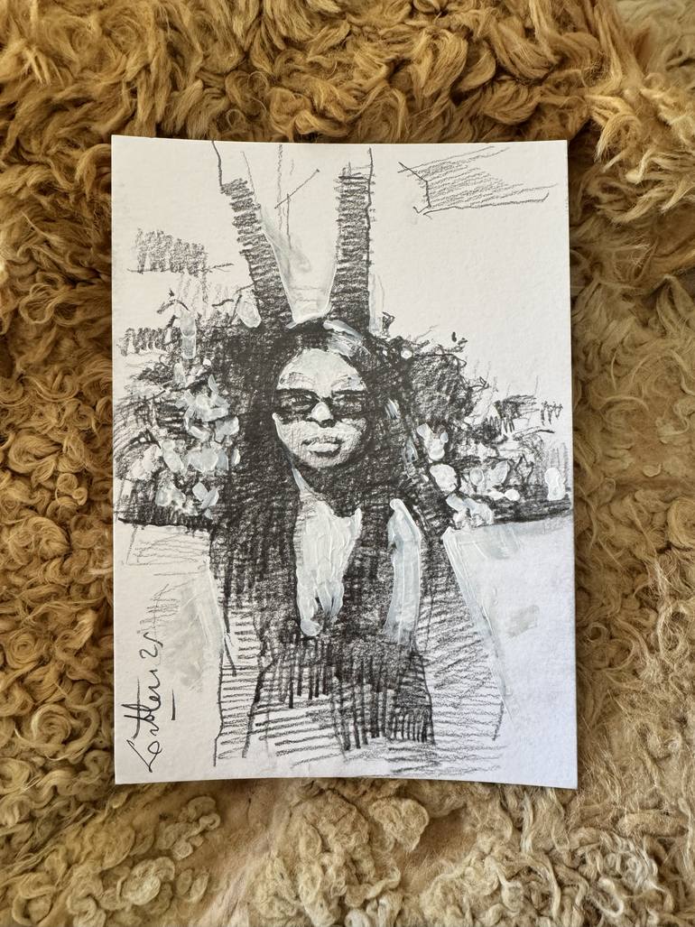 Original Impressionism Women Drawing by Marco Ortolan