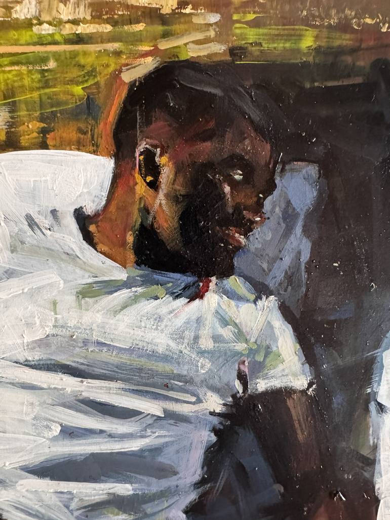 Original Realism Love Painting by Marco Ortolan