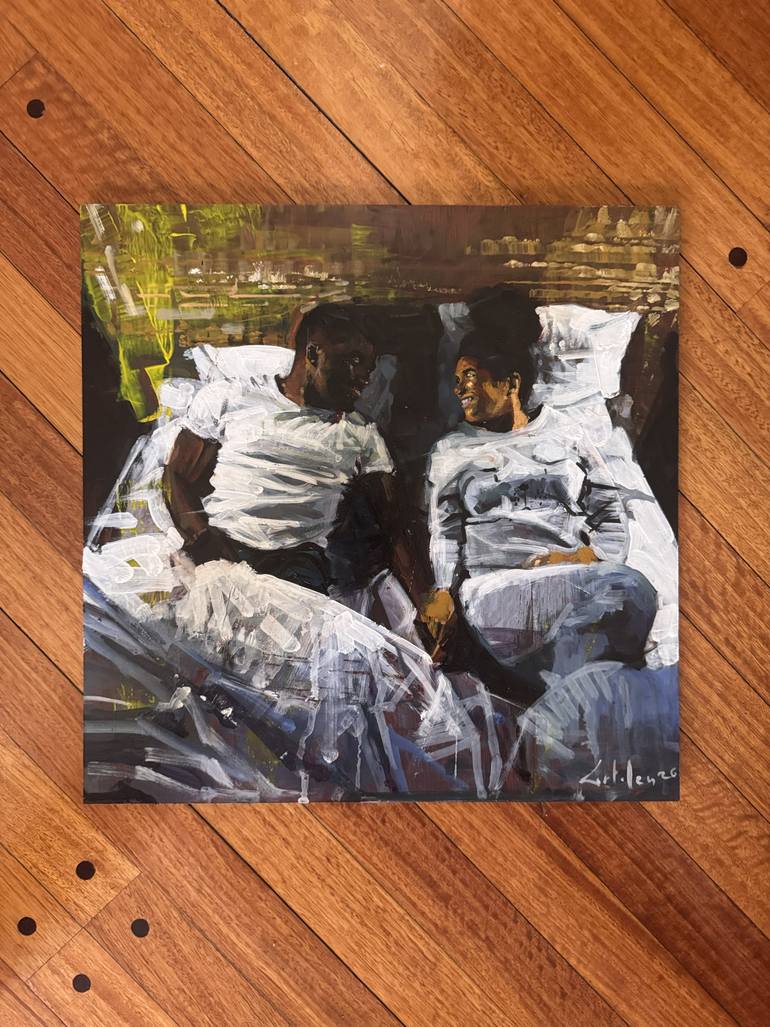 Original Realism Love Painting by Marco Ortolan