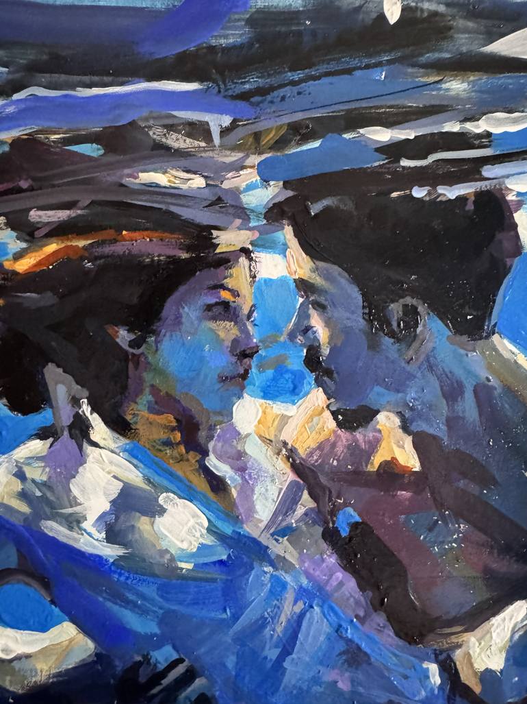 Original Expressionism People Painting by Marco Ortolan