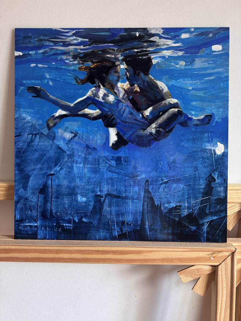Original Expressionism People Painting by Marco Ortolan
