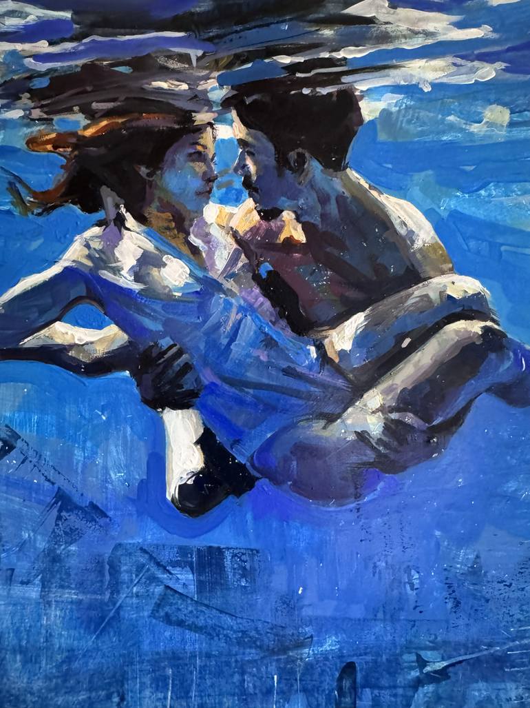 Original Expressionism People Painting by Marco Ortolan