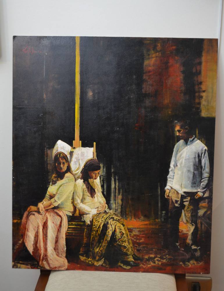 Original Realism Love Painting by Marco Ortolan