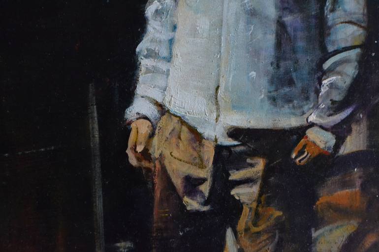 Original Realism Love Painting by Marco Ortolan