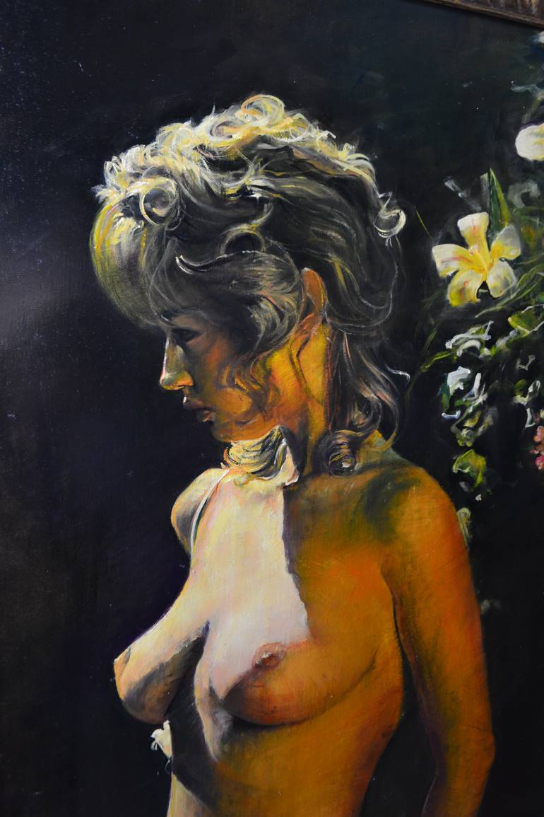Original Realism Erotic Painting by Marco Ortolan