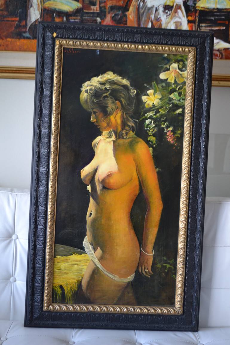Original Realism Erotic Painting by Marco Ortolan
