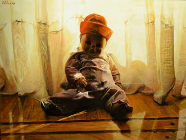 Original Realism Children Paintings by Marco Ortolan