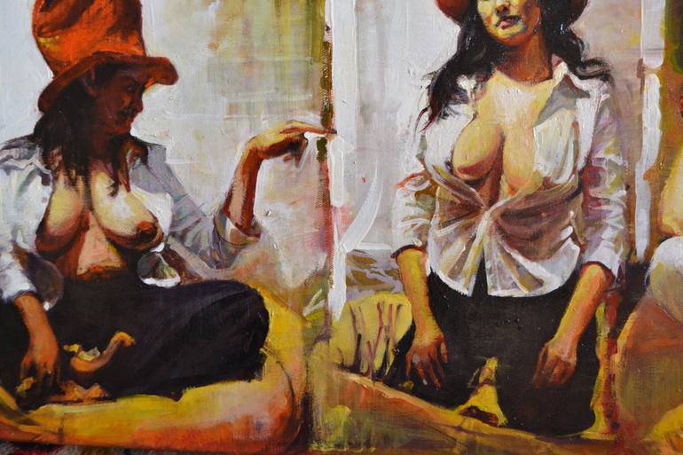 Original Realism Nude Painting by Marco Ortolan