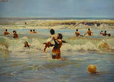 Original Realism Beach Paintings by Marco Ortolan