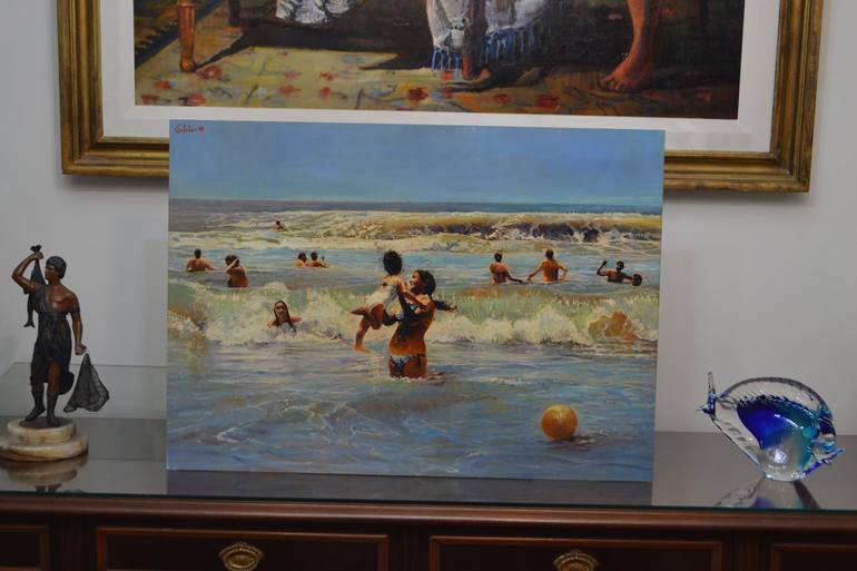 Original Beach Painting by Marco Ortolan