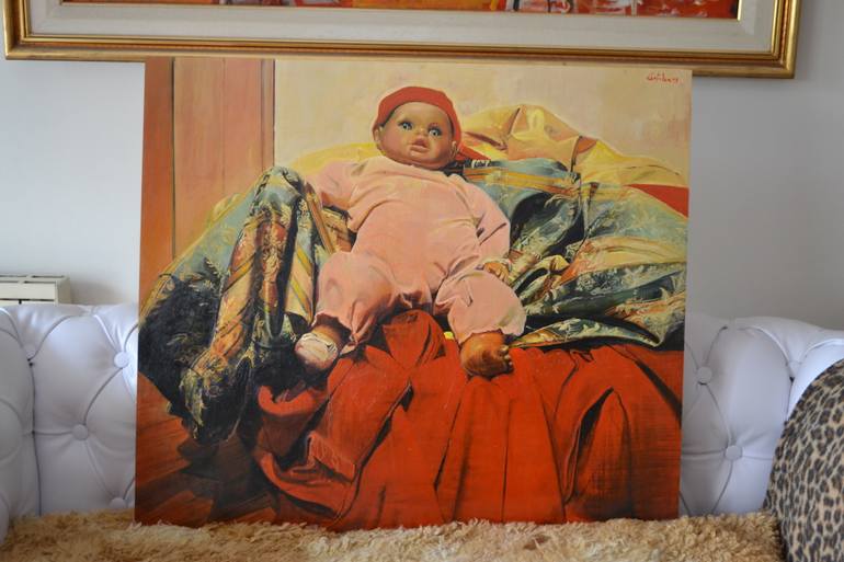 Original Realism Children Painting by Marco Ortolan