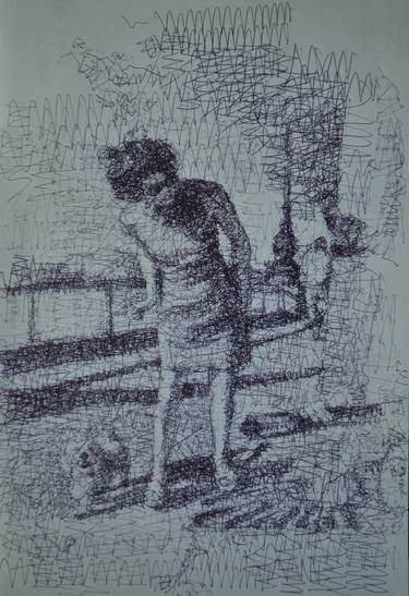 The Woman with the little dog (BIRO) Free Shipping thumb