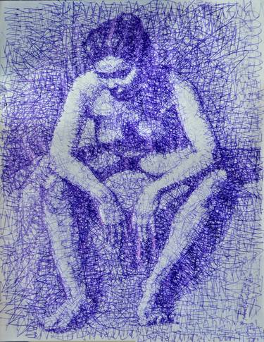 Original Figurative Nude Drawings by Marco Ortolan
