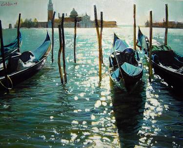 Print of Boat Paintings by Marco Ortolan