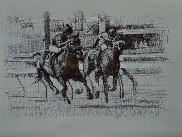 Print of Figurative Horse Drawings by Marco Ortolan